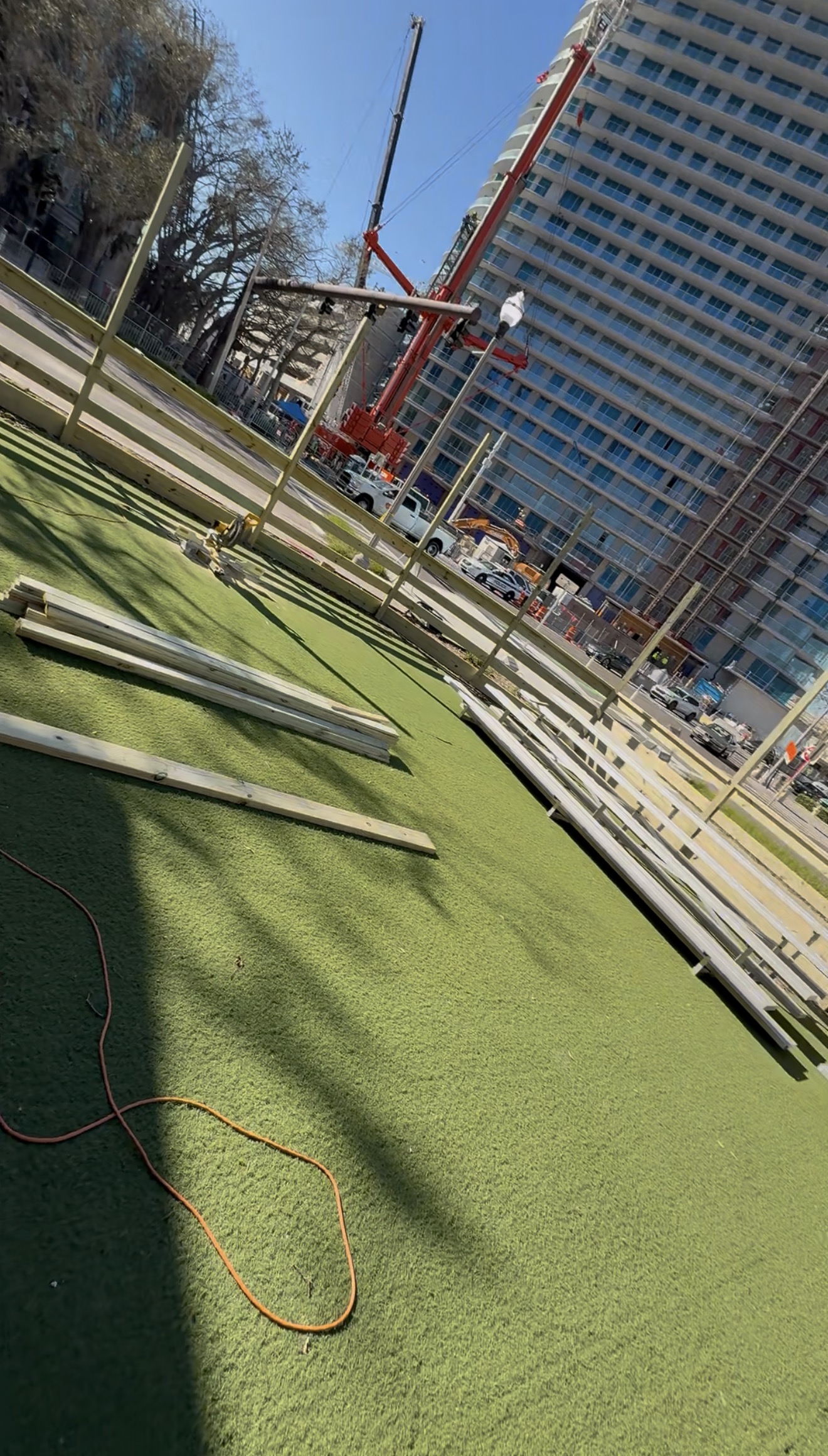 Commercial deck framing project in downtown St. Petersburg